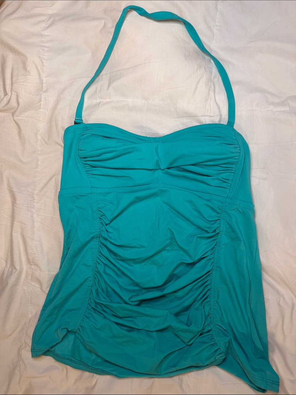 JC Penney Women’s Teal Ruched Tankini Top - Swim